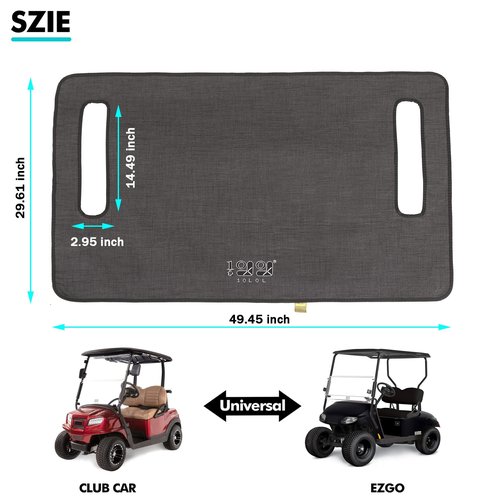 10L0L Golf Cart Seat Covers Compatible with EZGO TXT/RXV & Club Car DS/Precedent, Non-Slip Golf Cart Towel for 2/4 Person Seats, Universal Accessories for Seat Blanket (50 x 30 Inches)-Dark Gray