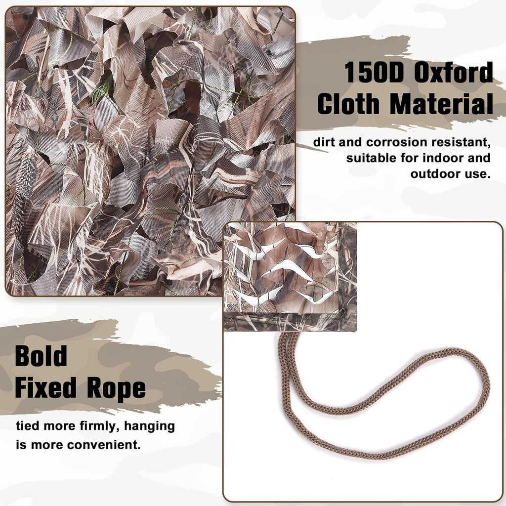 Skiennix Camo Netting - Versatile Camouflage Tarp for Hunting, Camping & Decorations | Multiple Sizes Available