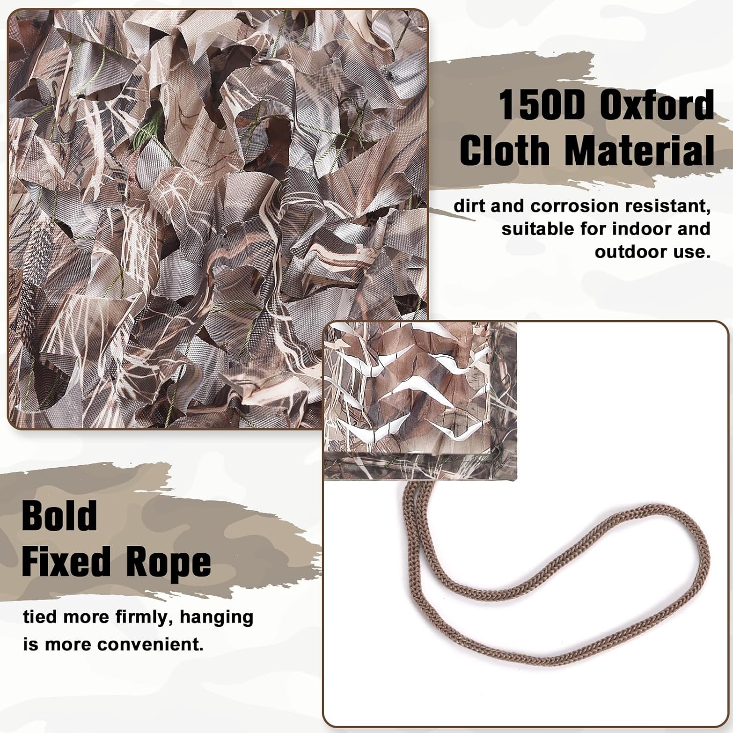 Skiennix Camo Netting - Versatile Camouflage Tarp for Hunting, Camping & Decorations | Multiple Sizes Available