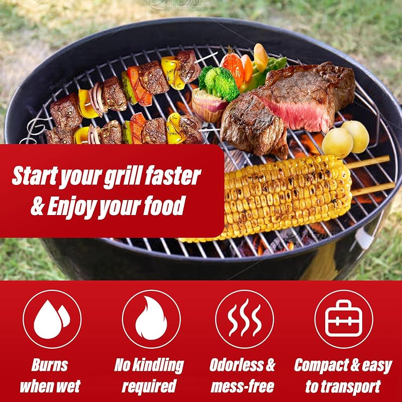 Charcoal Fire Starters for Grill - 150 Premium Natural Tumbleweed, SUNLIFER Variation of THIS listing