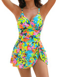 Blooming Jelly Womens One Piece Swimsuits Tummy Control Modest Bathing Suit Slimming 2026 Swimdress (XXL, Yellow Floral)