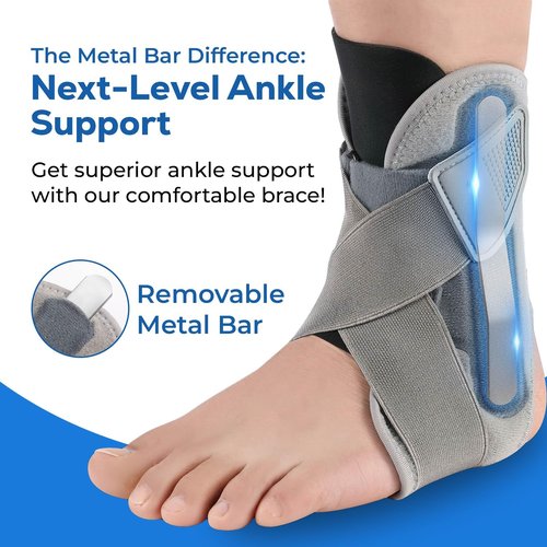 JFCHSK Adjustable Ankle Brace for Men & Women – Support for Sprained Ankle, Mild Sprains, Achilles & Sports | Lightweight Ankle Stabilizer for Injury Recovery & Active Lifestyles