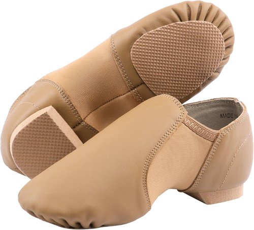 Linodes Leather Jazz Shoes - Slip-On Design for Girls & Boys | Toddler to Big Kid Sizes