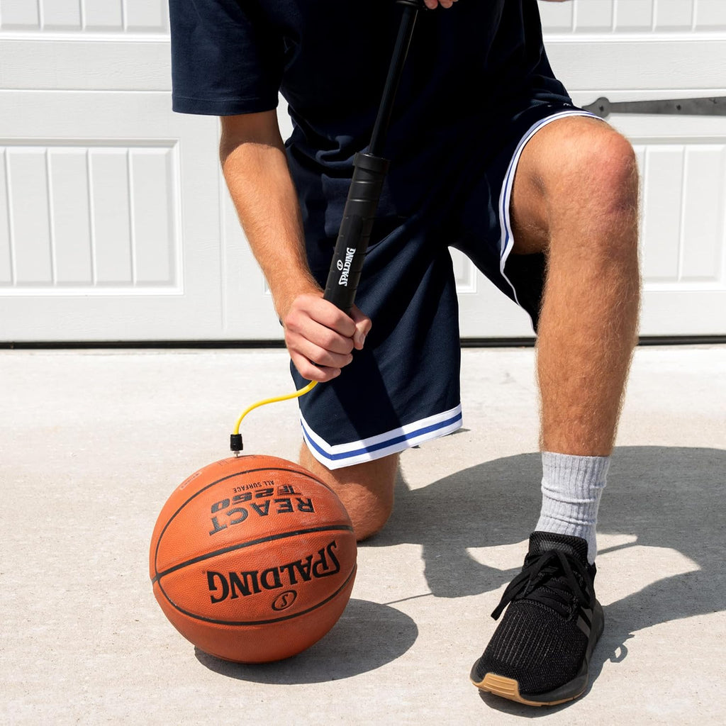 Spalding Sports Ball Pump Kit - Complete Hand Pump for Basketball, Volleyball, Football & Soccer Balls