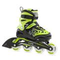 Bladerunner by Rollerblade Phoenix Flash Kid's Adjustable Fitness Inline Skate, Black/Green