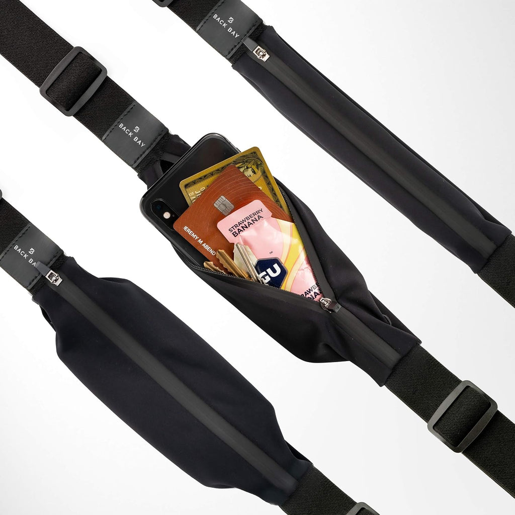 Back Bay Slim Running Belt - Fits All Phones | Versatile Fanny Pack for Runners & Workout Gear