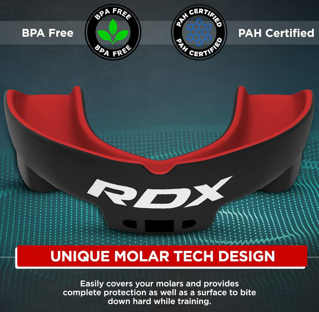 RDX Mouth Guard - Adult Gum Shield for Boxing, MMA, Kickboxing | Includes Storage Case, Perfect for Ages 12+