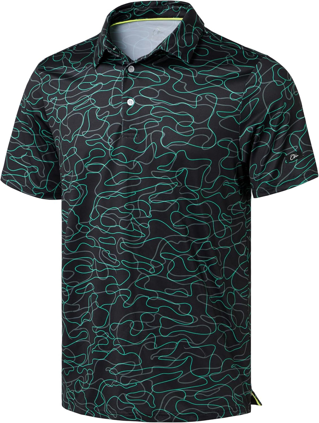 Obla Men's Golf Polo Shirt - Short Sleeve Dry Fit Performance | Moisture-Wicking Casual Print