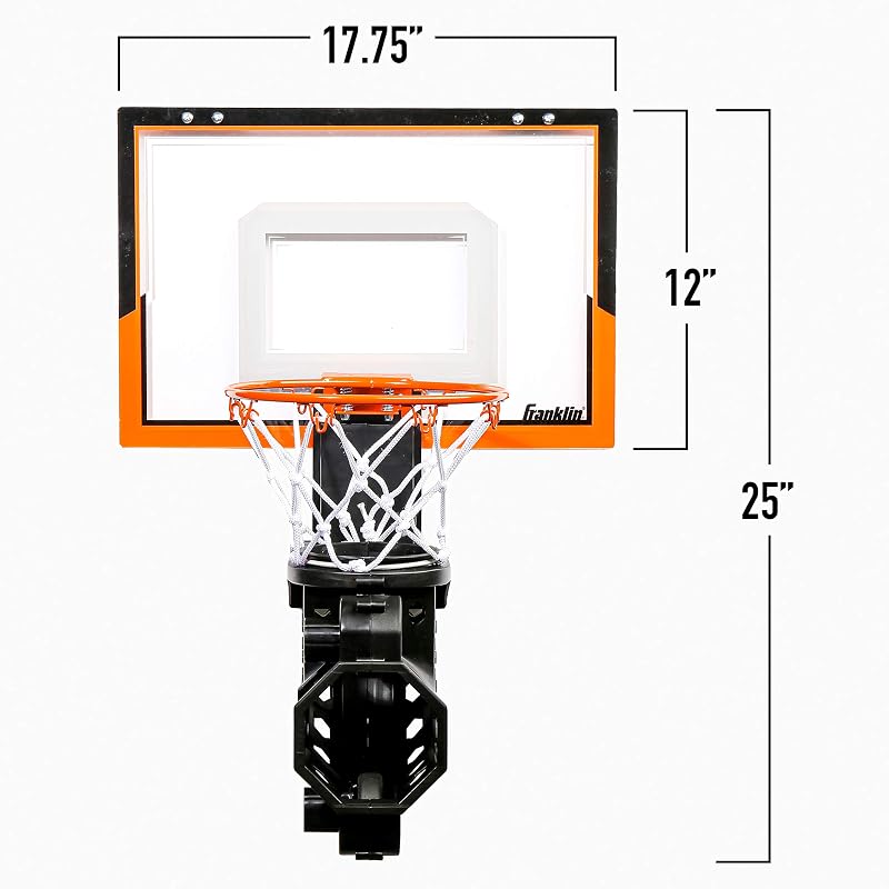 Franklin Sports Pro Mini Basketball Hoop with Rebounder - Over the Door Indoor Game