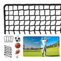 Fahnemt Backyard Driving Net - Sports Netting for Hitting Golf, Baseball, Hockey, Soccer - Practice Barrier Net (10X25FT)