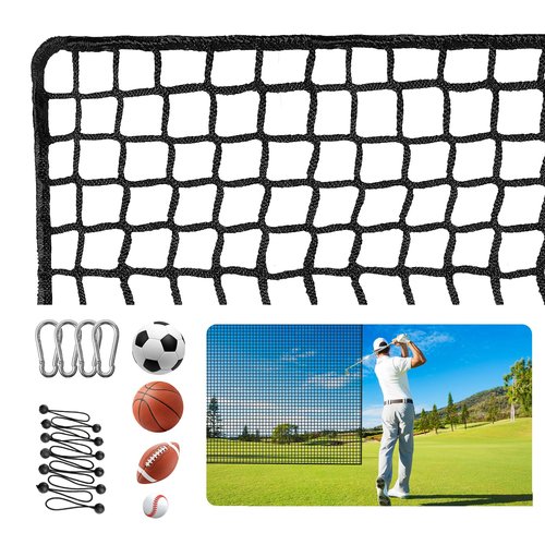 Fahnemt Backyard Driving Net - Sports Netting for Hitting Golf, Baseball, Hockey, Soccer - Practice Barrier Net (10X25FT)