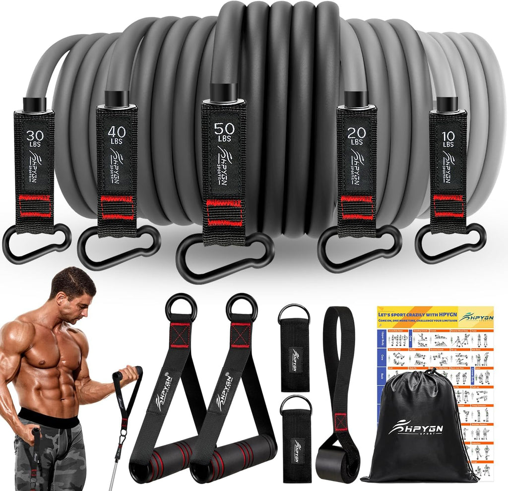 Skiennix Pull Up Assistance Bands - Heavy Resistance Training Set for Home Workouts & Physical Therapy