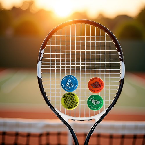 4 Pcs Spicy/Aggressive Reminder to Keep You On Your Tennis Game- Tennis Vibration Dampener,Racket Dampener to Reduce Vibration,Relieve Symptoms of Injury,The Best Tennis Gift for Every Player and Team