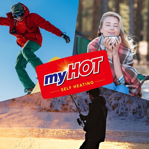 myHOT Long Lasting Hand Warmers & Body Heat Packs - Large Size (30 Count Bulk) - Up to 15 Hour Disposable Air-Activated Warmers for Cold Weather, Camping & Skiing - Made in Korea,