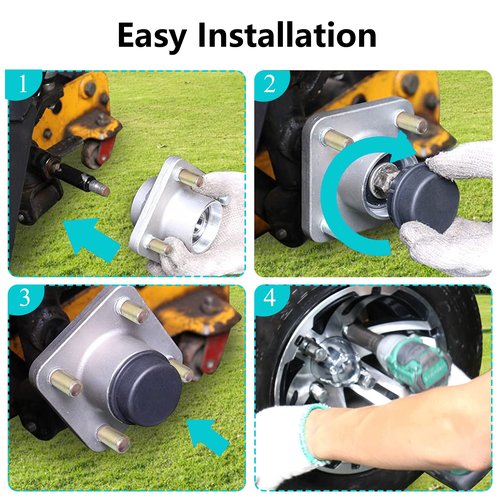 10L0L Golf Cart Front Wheel Hub Assembly 2 PCS for Club Car DS & Precedent 2003-up OEM# 102357701 with Hub Bearing/Oil Seal/Dust Cover
