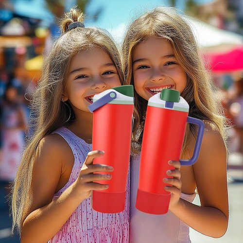 Mity Rain Silicone Protective Boots for Owala 30oz & 40oz FreeSip Sway Bottles - Red, Enhances Stability & Prevents Scratches