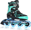 2PM SPORTS Adjustable Flashing Inline Skates - Light-Up Wheels for Kids & Adults | Fun & Colorful Design