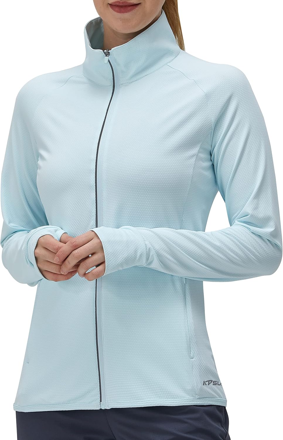 Skiennix Women's UPF 50+ UV Sun Protection Long Sleeve Athletic Hiking Shirt - Lightweight Zip-Up Jacket