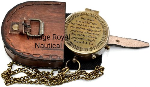 AASIYA Trust In The Lord With All Your Heart -Proverbs 3: 5-6 Quote Engraved-With Leather Case,Camping Compass, Gift Compass, Graduation Day Gifts-s 2023 Compass For Women Mens Boy Girls