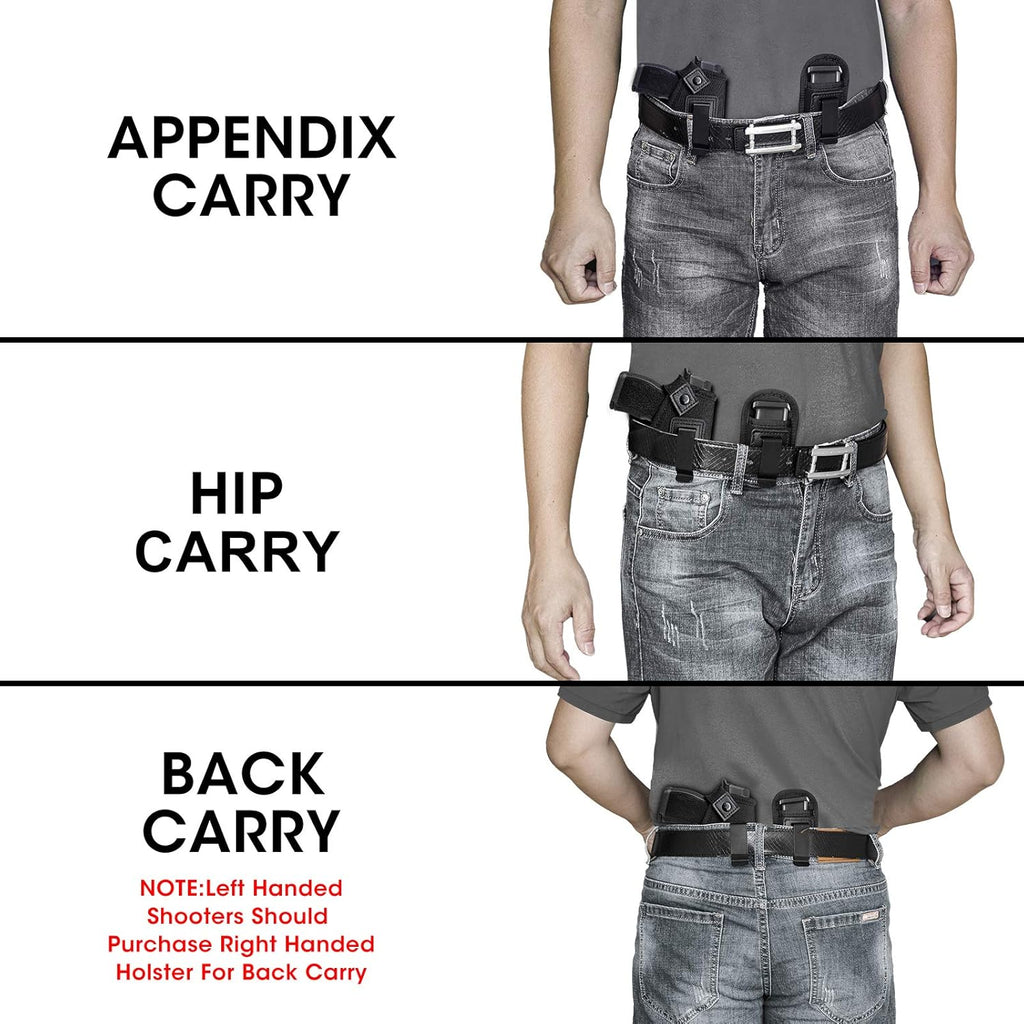 Skiennix Universal IWB Gun Holster - Concealed Carry for All Firearms | 2 Pack, Fits S&W, Glock, Sig Sauer