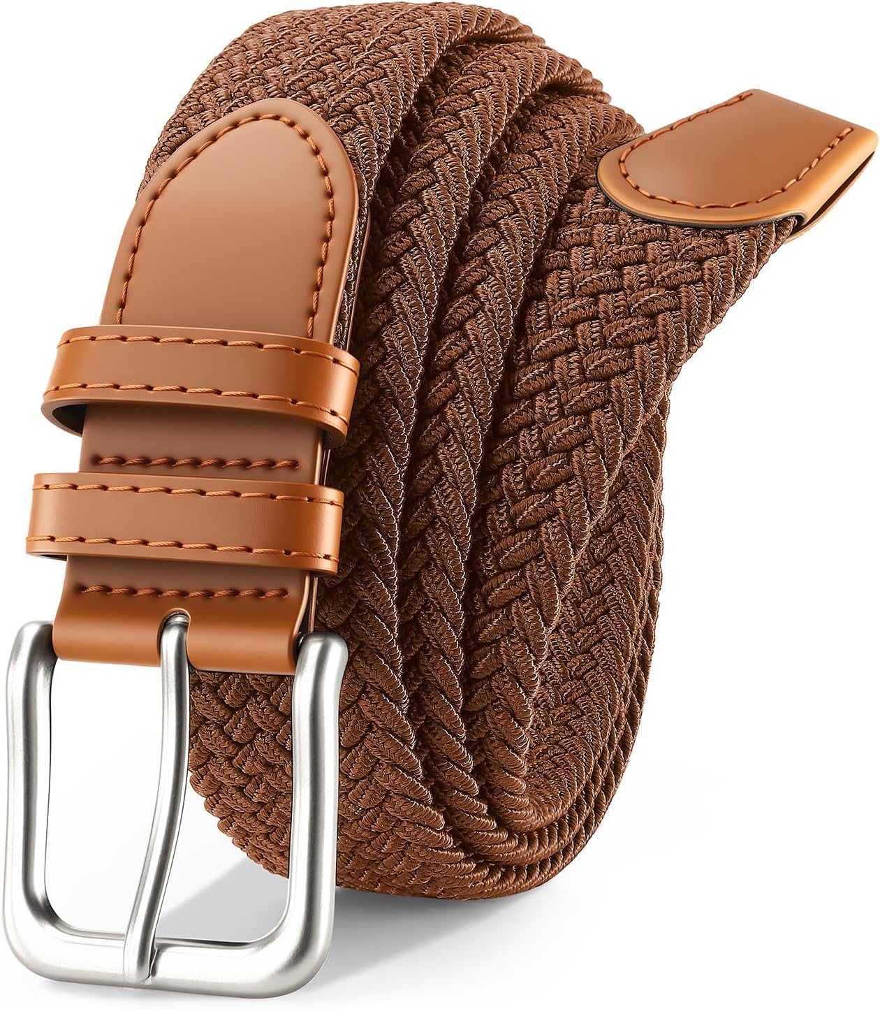 Skiennix Men's Braided Stretch Belt - Versatile Accessory for Golf, Casual Shorts & Jeans