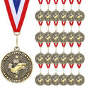 Cunno 48 Pcs Scout Car Derby Medals - Gold Trophies with Neck Ribbons for Team Sports Awards