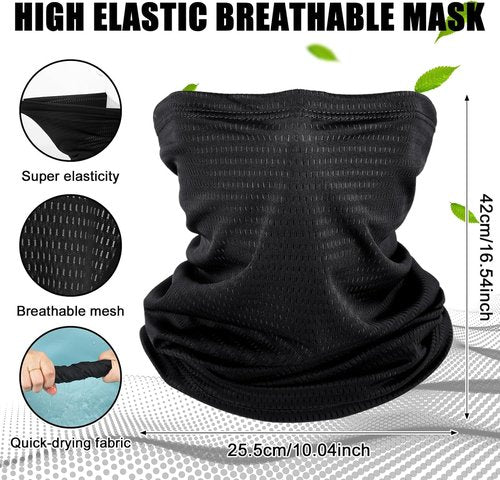 Geyoga Cooling Neck Gaiter - Breathable UV Protection Face Mask | 2 Pack for Men & Women