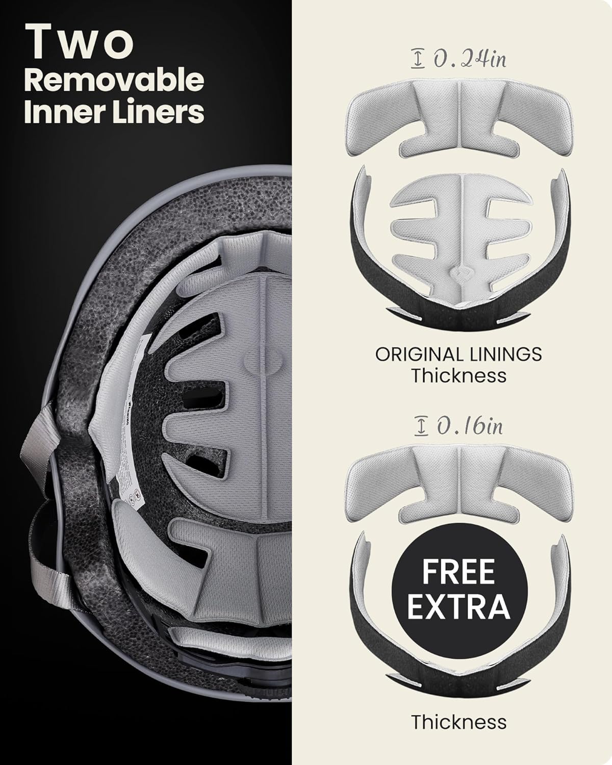 OutdoorMaster Skateboard Helmet - Multi-Sport Ventilation with Two Removable Liners | For Kids, Youth & Adults