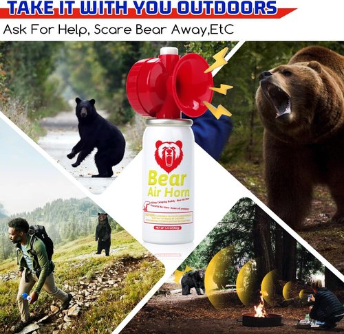 Bear Horn 1.4oz Mini Air Horn - 123dB Loud Sound for Self Defense | Audible Up to 1/2 Mile