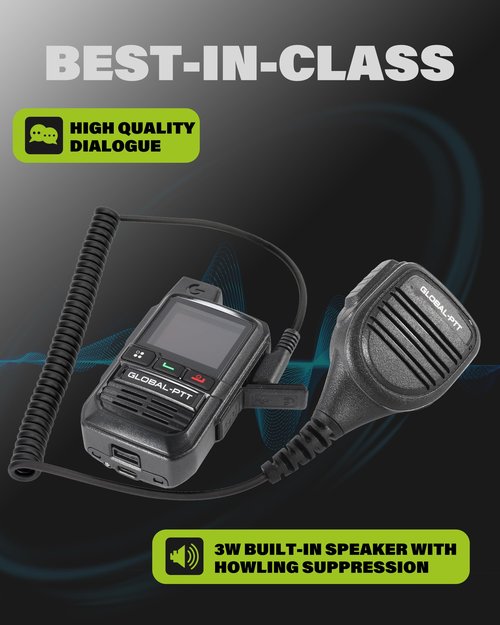 globalptt 2-Pack Handheld Palm Microphone Shoulder Speaker Mic for Global-ptt G0 G5 and Compatible with Rapid Radios Kenwood Radios (K-Type)