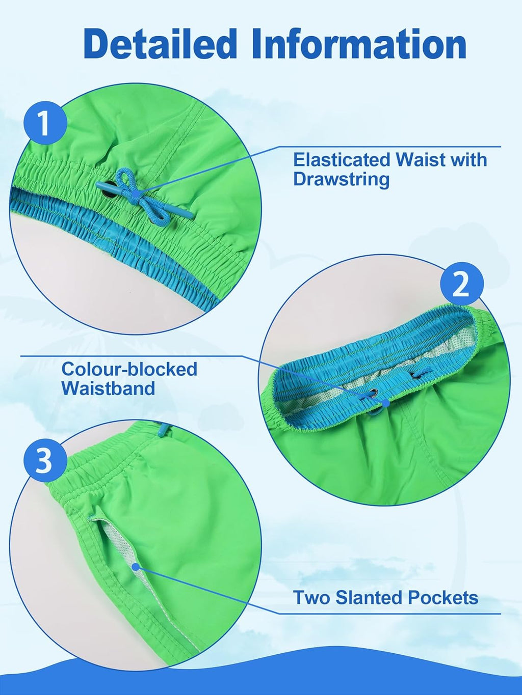 Skiennix Boys' Swim Trunks - Fun Beach Board Shorts for Ages 5-14 | Comfortable & Stylish