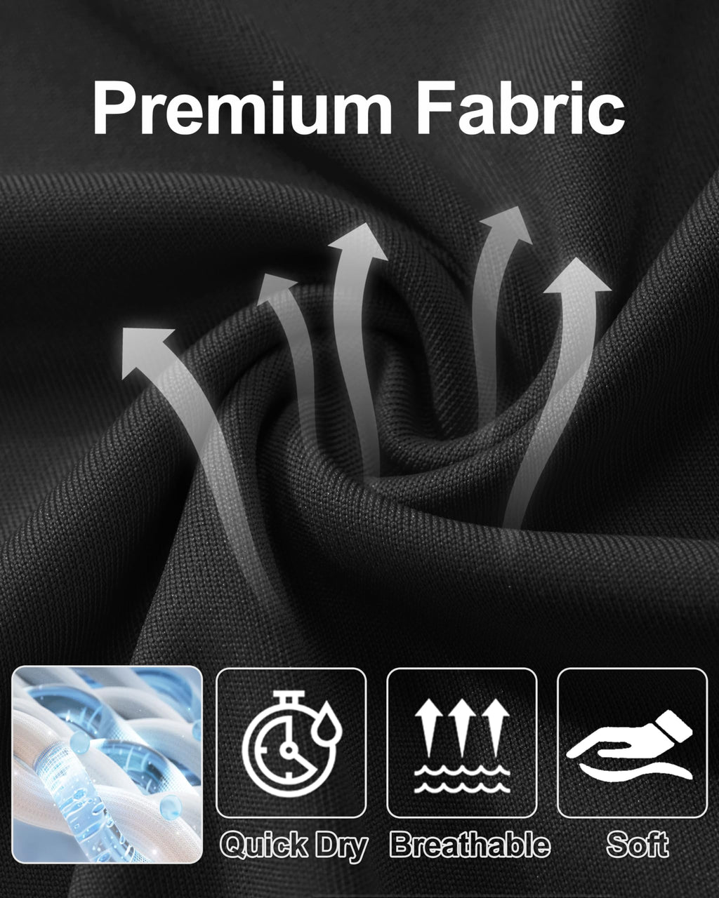 Men's Long Sleeve Shirts UV Shirts Sun Shirts Running Shirts Workout Shirts UPF 50 Shirts Athletic Shirts Guard Shirt for Men Black