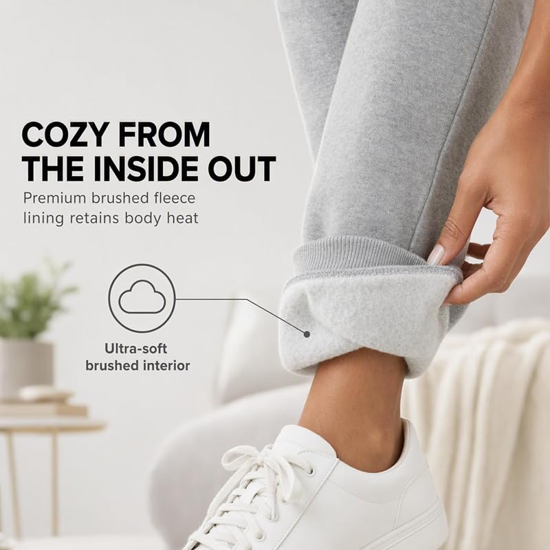 BottomLine 3 Pack Sweatpants for Women - Fleece Joggers with Pockets, Combo 1+Standard+Medium