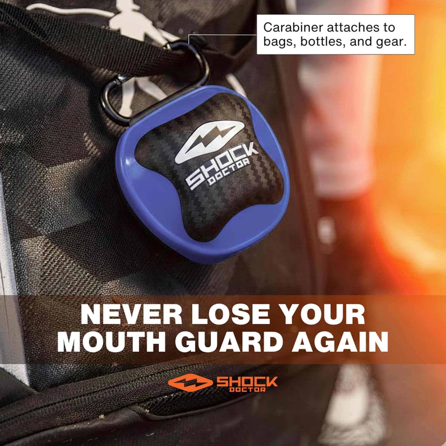 Shock Doctor Mouth Guard Case - Ventilated Storage for Adult & Youth Mouthguards | Universal Fit