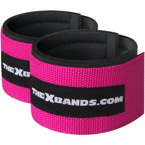 The X Bands - Ankle Cuff For Cable Machine - Ankle Straps - Gym Ankle Strap For Cable Machine - Neoprene Booties - Xbands Resistance Bands - X Bands Booty Bands - Ankle Workout Strap - Pink