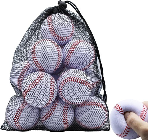Magicorange Foam Baseball - Unmarked Practice Training Ball for Soft Toss, Batting & Fielding