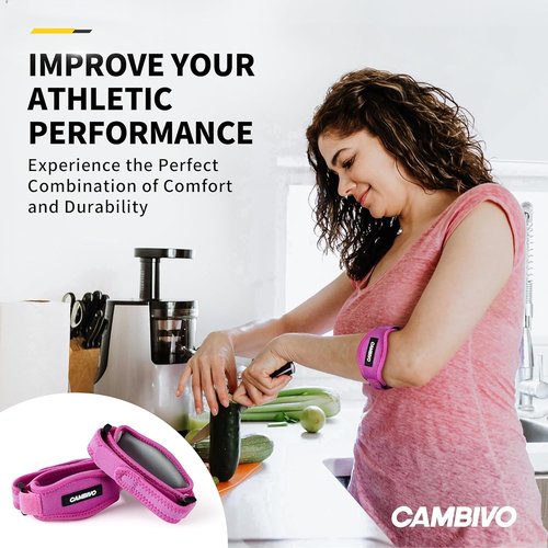 CAMBIVO Tennis Elbow Brace - 2 Pack Counterforce Compression Support for Pain Relief | Adjustable Forearm Strap