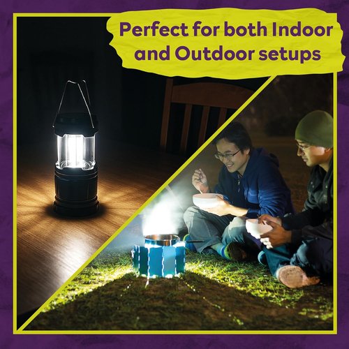 ATack LED Camping Lantern - Portable Battery-Powered Flashlight | 4-Pack for Emergencies & Outdoor Use