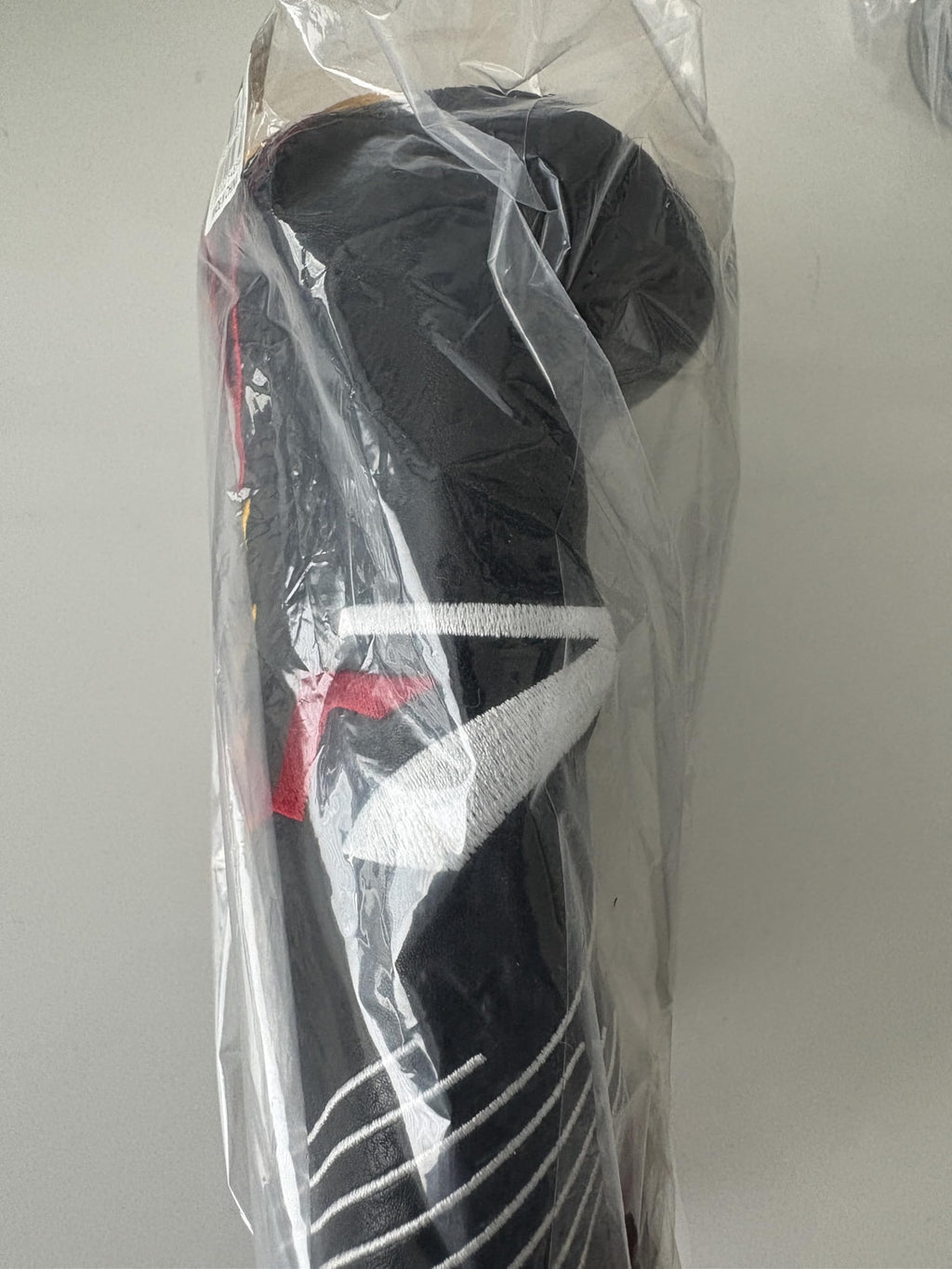TaylorMade R7 Quad Mini Driver Headcover, Black with Red and Yellow Stripes, Golf Club Cover