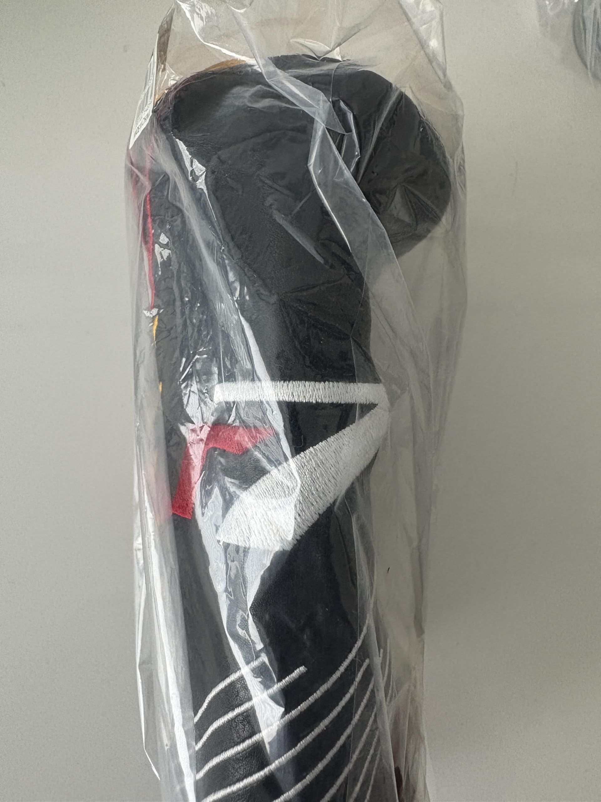 TaylorMade R7 Quad Mini Driver Headcover, Black with Red and Yellow Stripes, Golf Club Cover