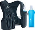 Skiennix Running Hydration Vest - Adjustable Chest Straps & 500ml Soft Flask | Lightweight & Reflective