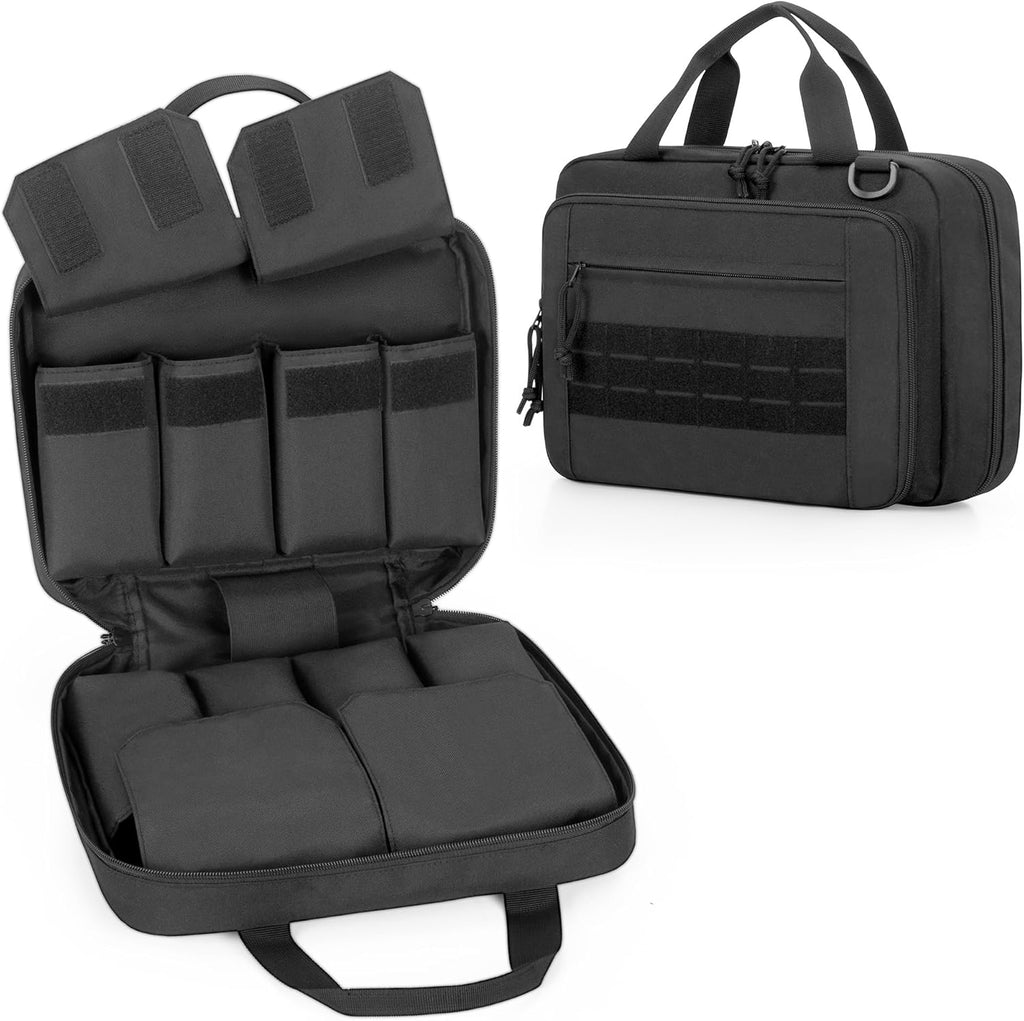 Skiennix Tactical Rifle Magazine Pouch - 8 Pocket Holder with Molle Straps & Lockable Zippers