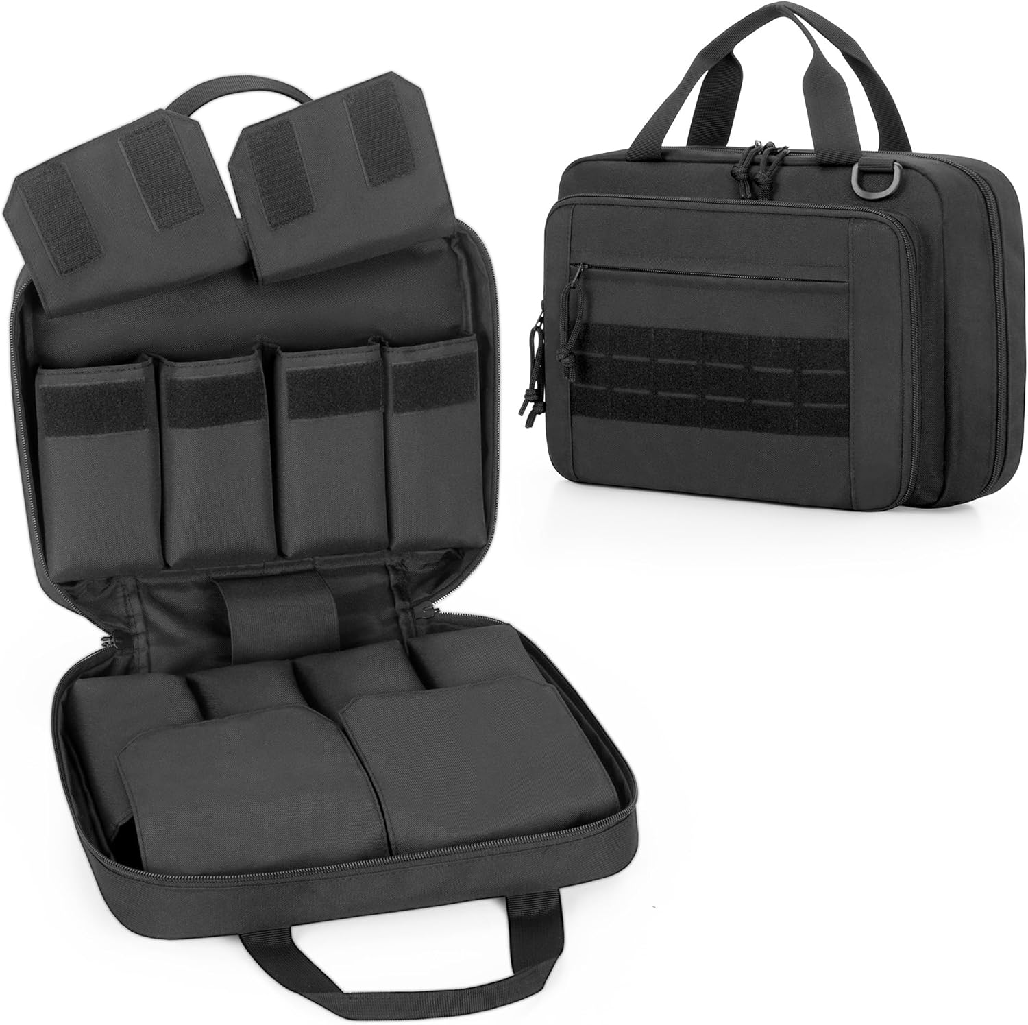 Skiennix Tactical Rifle Magazine Pouch - 8 Pocket Holder with Molle Straps & Lockable Zippers
