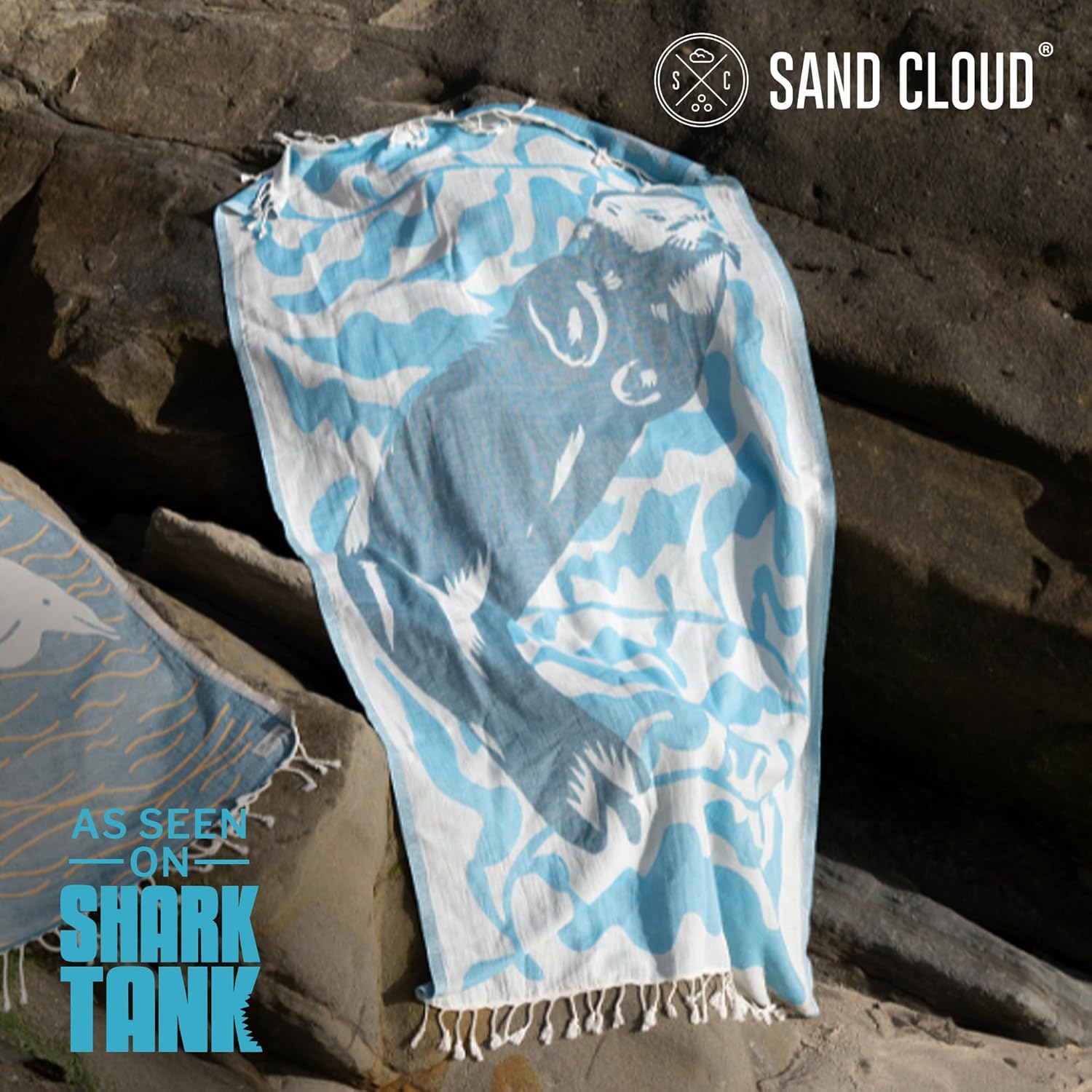 Sand Cloud Oversized Turkish Beach Towel - 100% Certified Cotton, Quick-Dry & Sand-Free | Ideal for Pool, Yoga, Picnic & Travel