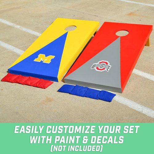 GoSports Solid Wood Cornhole Sets - Premium Game Boards with 8 Toss Bags | Choose 4x2 ft or 3x2 ft