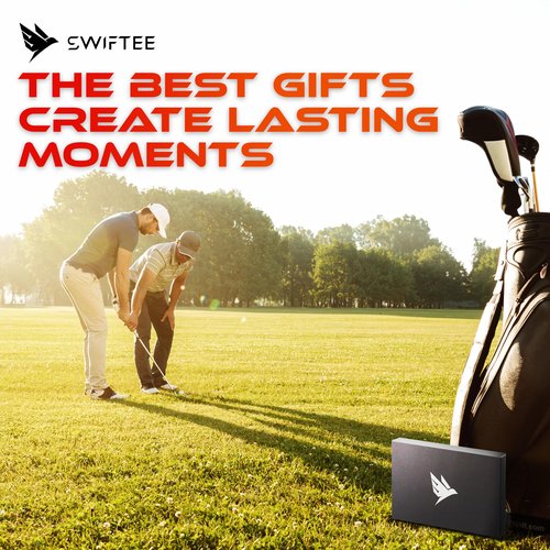 SWIFTEE Premium Golf Gift Set - The Signature 7-in-1 Multi-Tool for Golfers + Complete Accessory Pack (Tees, Ball Marker, Hat Clip, Pouch Towel) - Perfect Golf Gift (Matte Black)