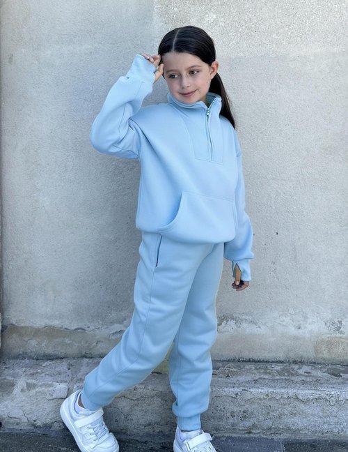 Zaclotre Girls Clothes 2 Piece Jogger Set Fleece Half Zip Pullover and Casual Sweatpants Athletic Clothes Size 9-10