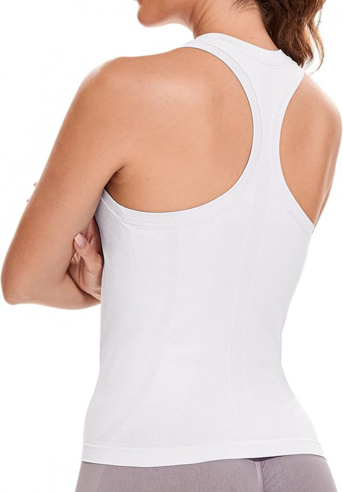 MathCat Workout Tank Tops - Sleeveless Seamless Racerback Athletic Yoga Shirts | XS-L Sizes