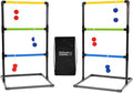GoSports Ladder Toss Game Set - Indoor & Outdoor Fun with 6 Soft Rubber Bolo Balls & Carrying Case