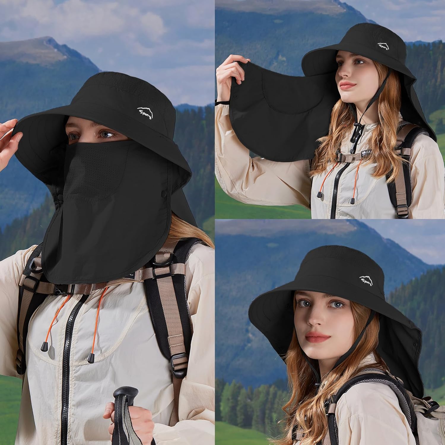 Sun Hat | UPF 50+ UV Protection for Men & Women | Wide Brim Hiking & Fishing Hat